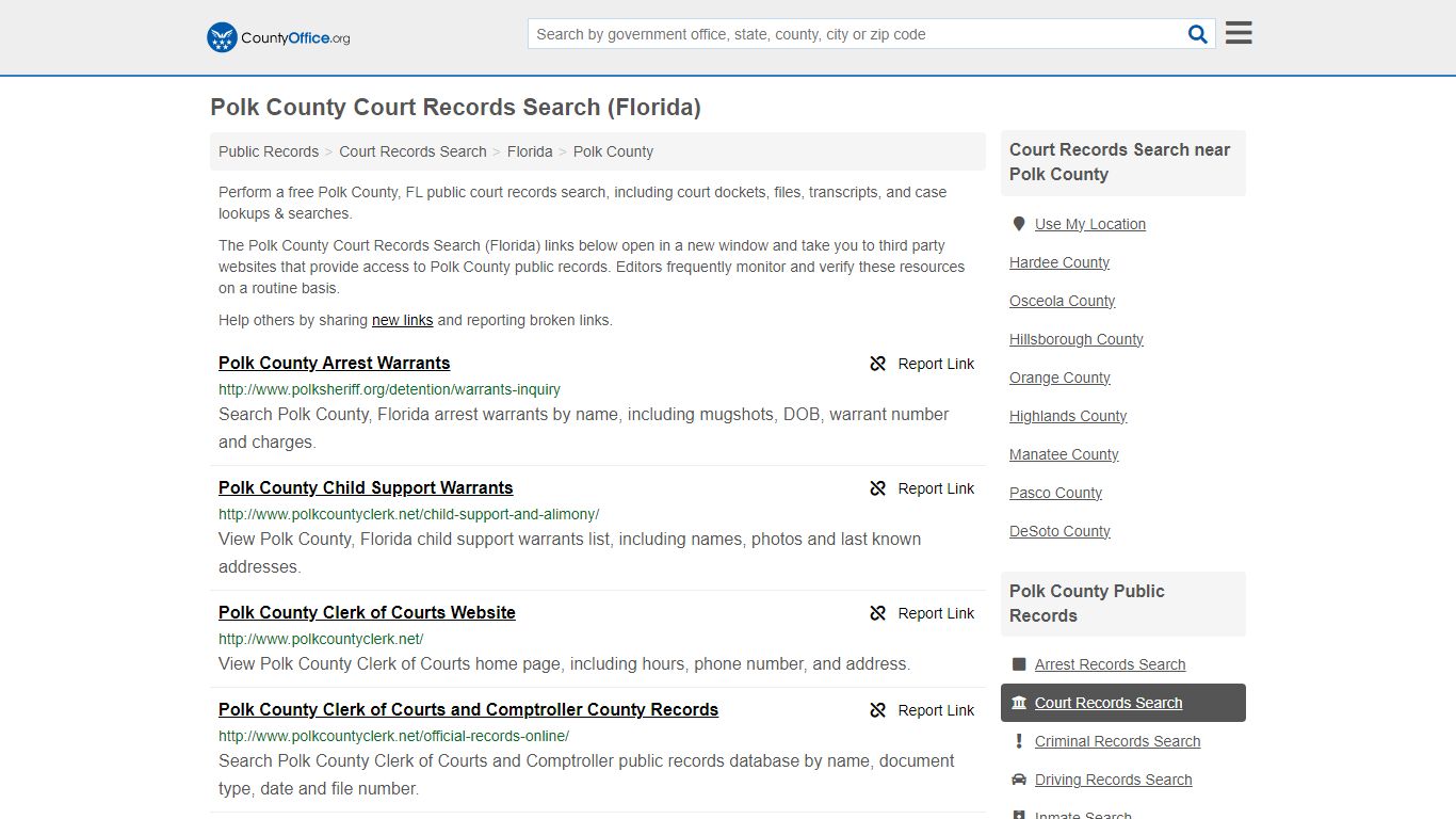 Polk County Court Records Search (Florida) - countyoffice.org